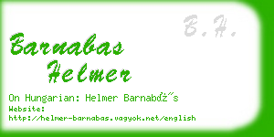 barnabas helmer business card
